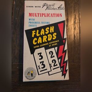 Vintage Multiplication Flash Cards by Giles Widmer Co.